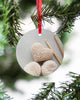 Crochet And Knitting, Heart Hook Yarn Circle Ornament, Christmas Ornament, Christmas Gift