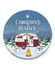 Camping Besties Circle Ornament, Christmas Ornament, Christmas Gift