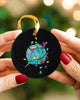 Crochet And Knitting Ball Circle Ornament, Christmas Ornament, Christmas Gift
