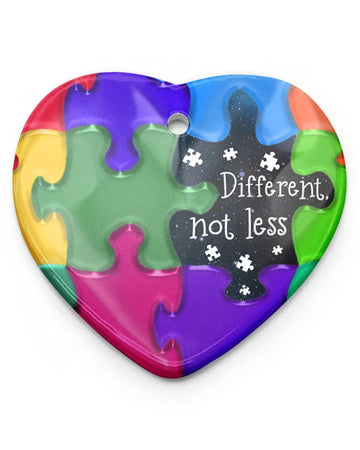Autism Heart Ornament Heart Ornament, Christmas Ornament, Christmas Gift