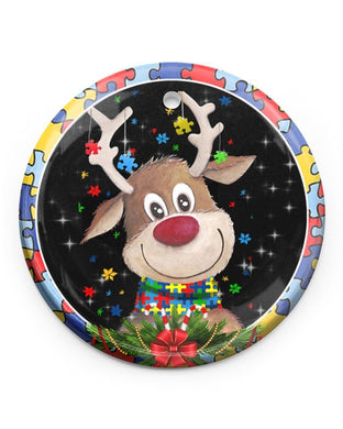 Autism, It's Ok Circle Ornament, Christmas Ornament, Christmas Gift
