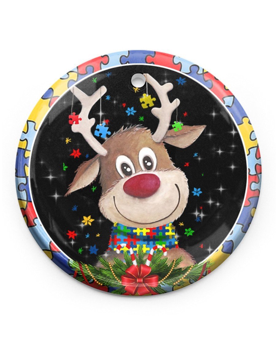 Autism, It's Ok Circle Ornament, Christmas Ornament, Christmas Gift