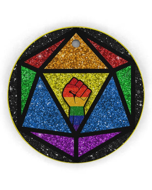 Dnd Lgbt Ceramic Ornament Circle Ornament, Christmas Ornament, Christmas Gift