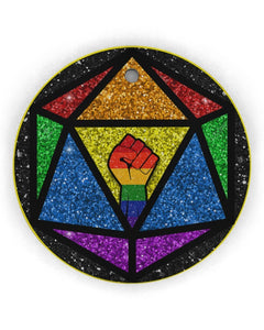 Dnd Lgbt Ceramic Ornament Circle Ornament, Christmas Ornament, Christmas Gift