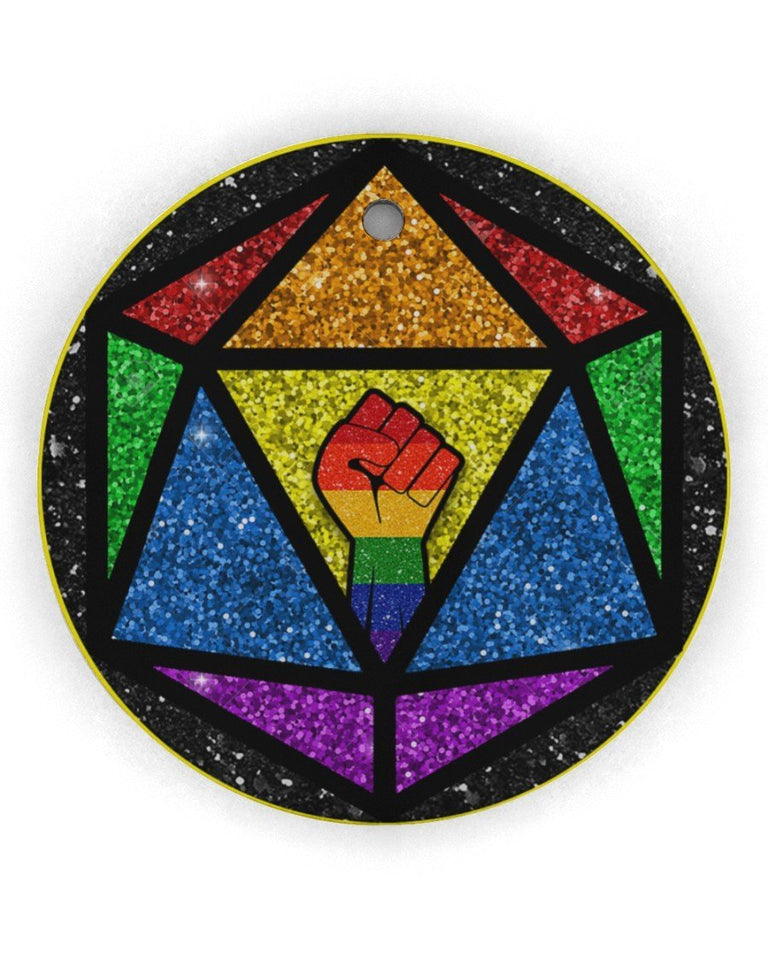 Dnd Lgbt Ceramic Ornament Circle Ornament, Christmas Ornament, Christmas Gift