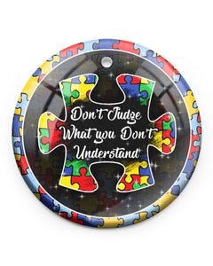 Don't Judge Ornament Circle Ornament, Christmas Ornament, Christmas Gift