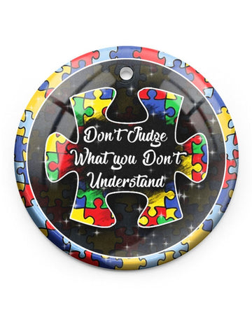 Don't Judge Ornament Circle Ornament, Christmas Ornament, Christmas Gift
