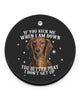 Dachshund I Am Down Circle Ornament, Christmas Ornament, Christmas Gift