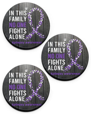 Epilepsy Awareness Circle Ornament Circle Ornament, Christmas Ornament, Christmas Gift