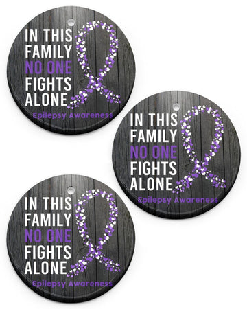 Epilepsy Awareness Circle Ornament Circle Ornament, Christmas Ornament, Christmas Gift