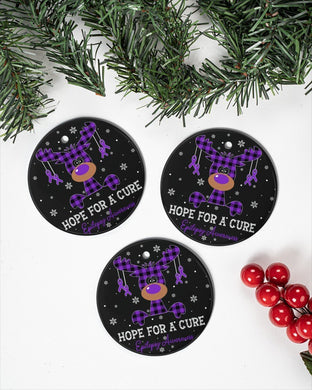 Epilepsy Awareness Circle Ornament Circle Ornament, Christmas Ornament, Christmas Gift