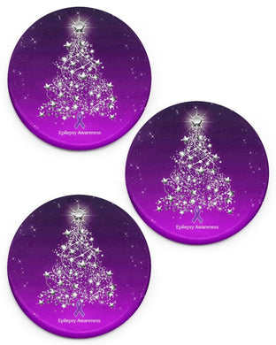 Epilepsy Awareness Circle Ornament Circle Ornament, Christmas Ornament, Christmas Gift