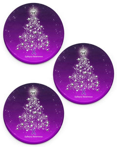 Epilepsy Awareness Circle Ornament Circle Ornament, Christmas Ornament, Christmas Gift