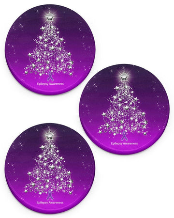 Epilepsy Awareness Circle Ornament Circle Ornament, Christmas Ornament, Christmas Gift