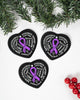 Determination Hope Endure Epilepsy Ornament Heart Ornament, Christmas Ornament, Christmas Gift