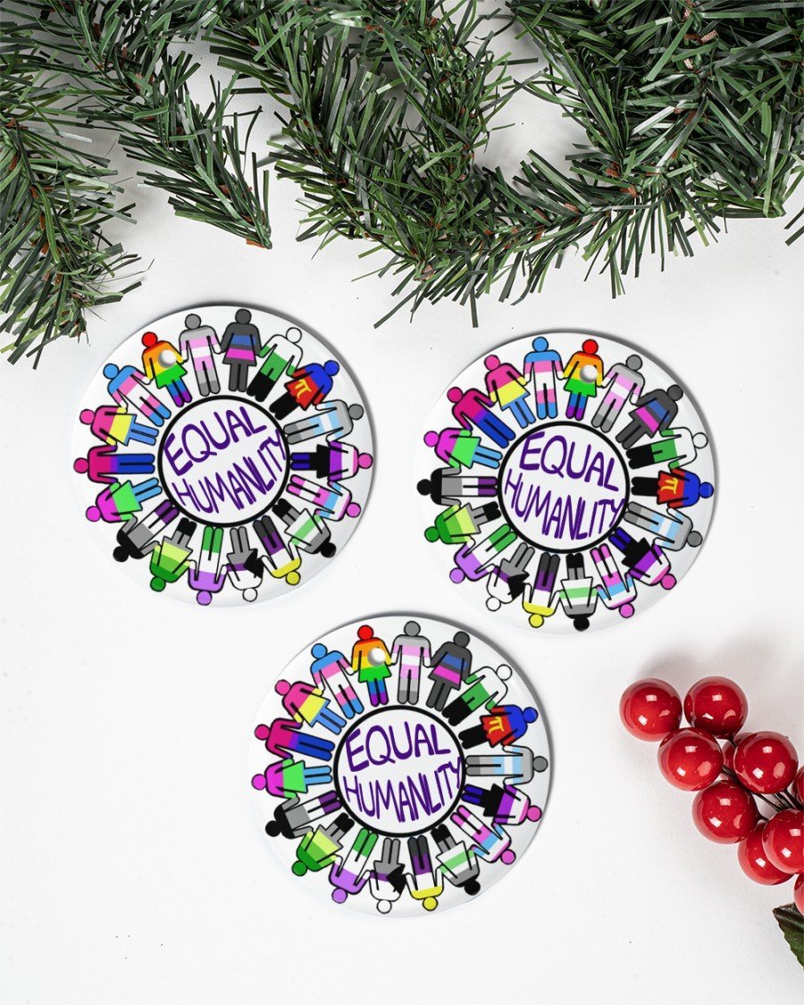 Equal Humanlity Circle Ornament, Christmas Ornament, Christmas Gift