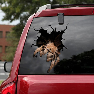 [ld0273-snf-lad]-desert-blonde-crack-car-sticker-tarantula-lover