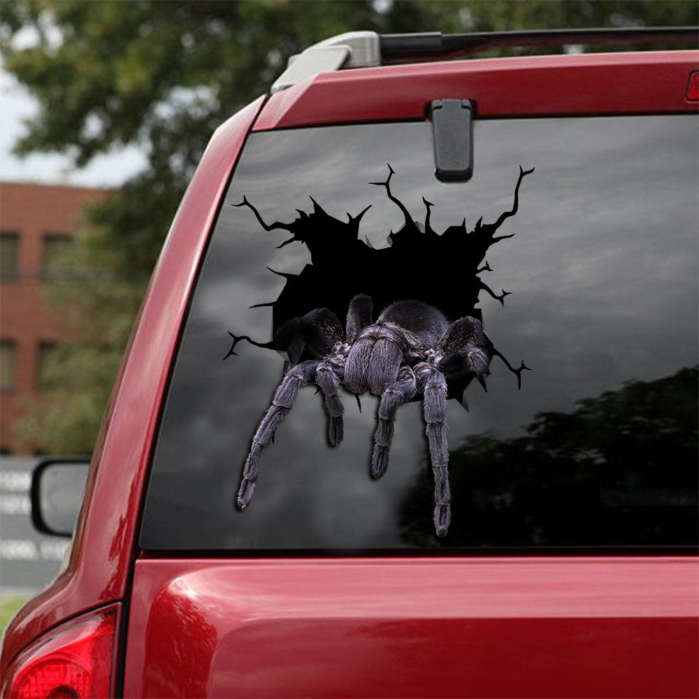 [ld0266-snf-lad]-brazilian-black-crack-car-sticker-tarantula-lover