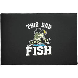 This Dad Loves Fishing Welcome Floor Rug Housewarming Gift Home Living Home Decor Funny Indoor Outdoor Doormat Floor Mat Funny Gift Ideas