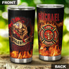 Camellia Personalized Volunteer Firefighter Bulldog Fire Honor Rescue Stainless Steel Tumbler - Double-Walled Insulation Thermal Cup With Lid Gift For Firefighter Firemen
