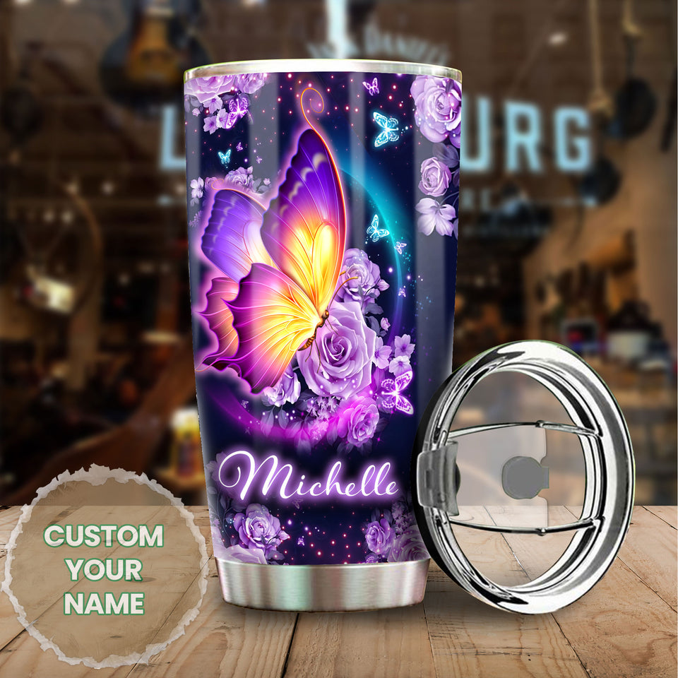 Camellia Personalized To My Mom I Love You Stainless Steel Tumbler - Double-Walled Insulation Thermal Cup With Lid Daughter Gift For Mommy Mother's Day