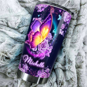 Camellia Personalized To My Mom I Love You Stainless Steel Tumbler - Double-Walled Insulation Thermal Cup With Lid Daughter Gift For Mommy Mother's Day