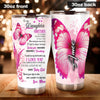 Camellia Personalized Butterfly To My Daughter Stainless Steel Tumbler - Double-Walled Insulation Thermal Cup With Lid Mom Gift For Daughter