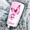 Camellia Personalized Butterfly To My Daughter Loving Letter Stainless Steel Tumbler - Double-Walled Insulation Thermal Cup With Lid Mom Gift For Kids Daughter