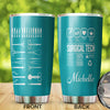 Camellia Personalized Scissors Hairstylist Hairdresser Stainless Steel Tumbler - Double-Walled Insulation Travel Thermal Cup With Lid Gift For Hairstylist Birthday