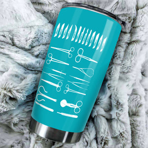 Camellia Personalized Scissors Hairstylist Hairdresser Stainless Steel Tumbler - Double-Walled Insulation Travel Thermal Cup With Lid Gift For Hairstylist Birthday