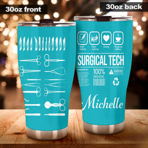 Camellia Personalized Scissors Hairstylist Hairdresser Stainless Steel Tumbler - Double-Walled Insulation Travel Thermal Cup With Lid Gift For Hairstylist Birthday