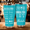 Camellia Personalized Scissors Hairstylist Hairdresser Stainless Steel Tumbler - Double-Walled Insulation Travel Thermal Cup With Lid Gift For Hairstylist Birthday