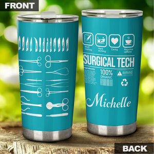 Camellia Personalized Scissors Hairstylist Hairdresser Stainless Steel Tumbler - Double-Walled Insulation Travel Thermal Cup With Lid Gift For Hairstylist Birthday