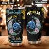 Camellia Personalized Dolphins To My Granddaughter Loving Letter Stainless Steel Tumbler - Double-Walled Insulation Thermal Cup With Lid Grandma Gift For Grandchild