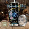Camellia Personalized Dolphins To My Granddaughter Loving Letter Stainless Steel Tumbler - Double-Walled Insulation Thermal Cup With Lid Grandma Gift For Grandchild