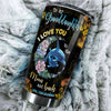 Camellia Personalized Dolphins To My Granddaughter Loving Letter Stainless Steel Tumbler - Double-Walled Insulation Thermal Cup With Lid Grandma Gift For Grandchild
