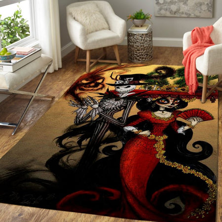Gentleman Jack Lady Sally The Nightmare Before Christmas Halloween Living Room Rug Carpet