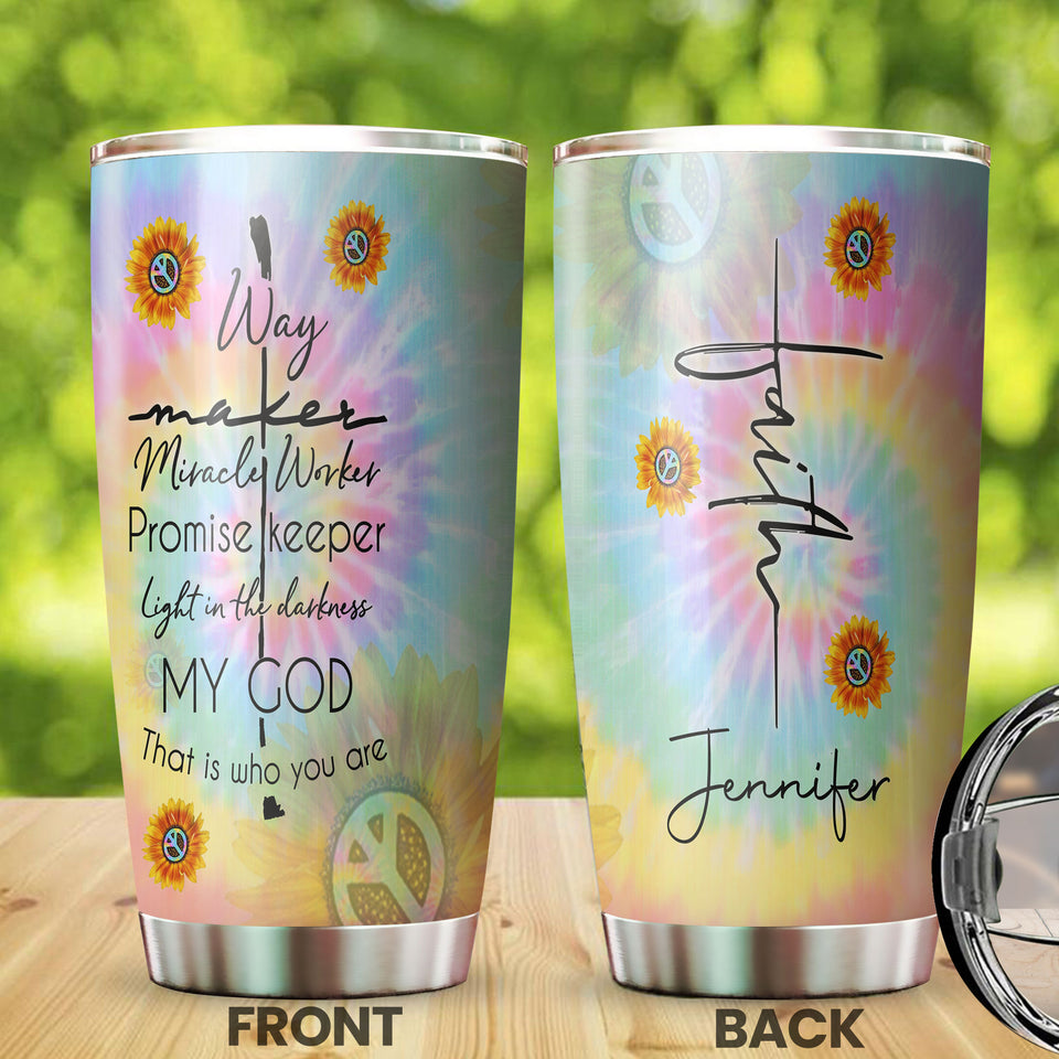 Camellia Personalized God That Is Who You Are Stainless Steel Tumbler- Double-Walled Insulation Travel Tharma Cup With Lid