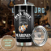Camellia Personalized Marine Corps I Took A DNA And God Is My Father Stainless Steel Tumbler-Sweat-Proof Double Wall Travel Cup With Lid