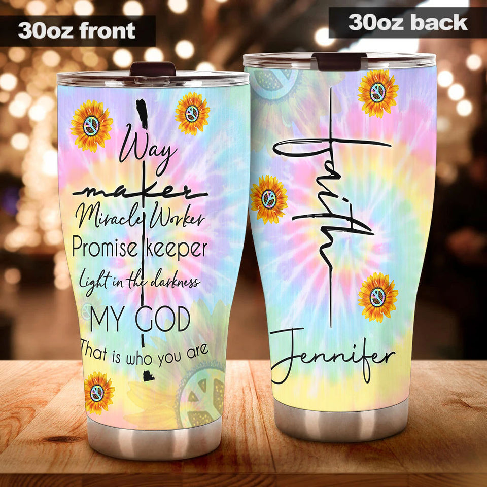 Camellia Personalized God That Is Who You Are Stainless Steel Tumbler- Double-Walled Insulation Travel Tharma Cup With Lid