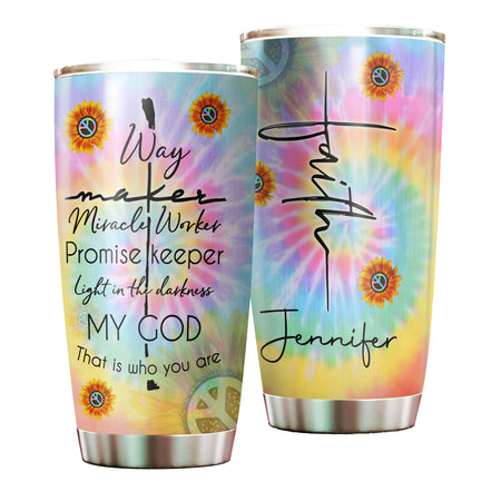 Camellia Personalized God That Is Who You Are Stainless Steel Tumbler- Double-Walled Insulation Travel Tharma Cup With Lid