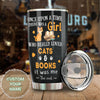 Camellia Personalized Book Cat Once Upon A Time There Was A Girl Who Really Loved Book And Cat Stainless Steel Tumbler - Double-Walled Insulation Vacumm Flask - Gift For Book Lovers, Nerd, Cat Lovers