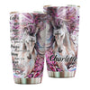 Camellia Personalized Horse Faith God Says You Are Unique Stainless Steel Tumbler - Double-Walled Insulation Vacumm Flask - Gift For Horse Lovers, Cowgirls, Cowboys, Perfect Christmas, Thanksgiving