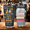 Camellia Personalized Book Cat Once Upon A Time There Was A Girl Who Really Loved Book And Cat Stainless Steel Tumbler - Double-Walled Insulation Vacumm Flask - Gift For Book Lovers, Nerd, Cat Lovers