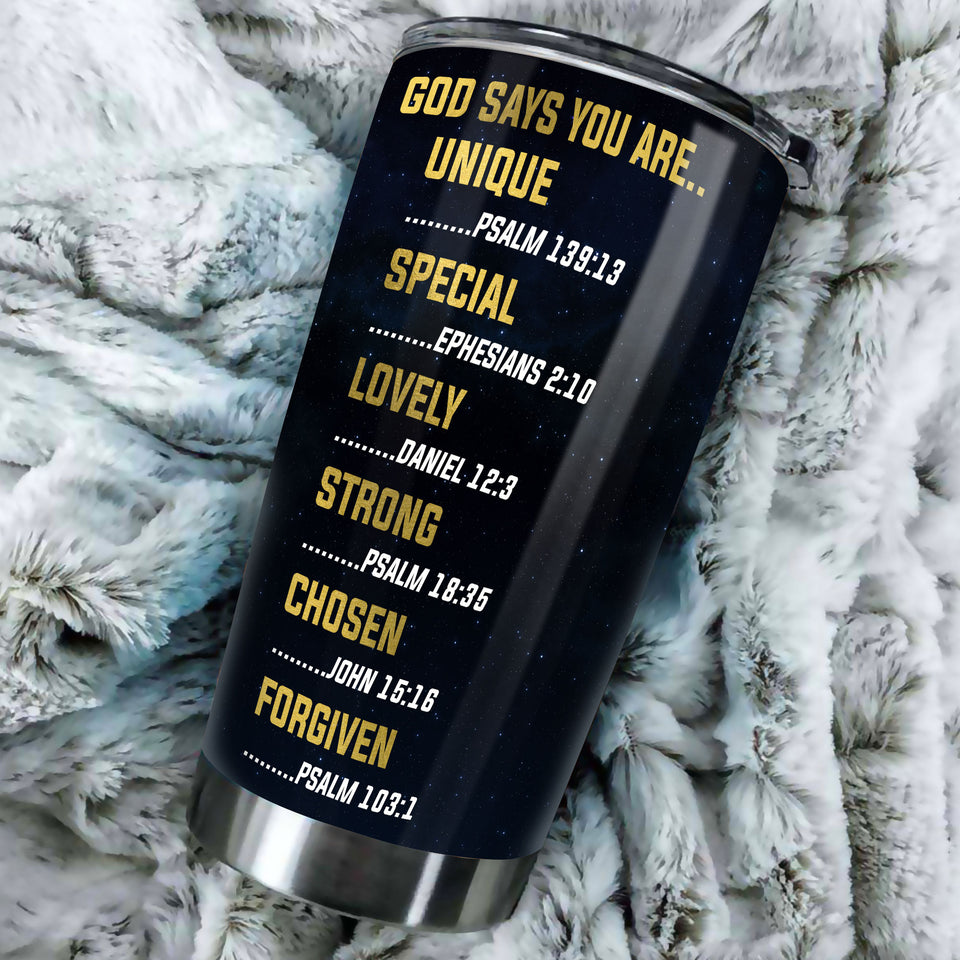 Camellia Personalized Black Women Faith God Says You Are Stainless Steel Tumbler - Double-Walled Insulation Vacumm Flask - Gift For Black Queen, International Women's Day, Hippie Gir