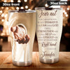 Camellia Personalized Faith Jesus Right Hand Stainless Steel Tumbler-Thermal Flask Travel Therma Cup With Lid