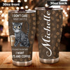 Camellia Personalized 3D Cat I Dont Care What Day It Is Its Early Im Grumpy I Want Cats And Coffee Stainless Steel Tumbler - Customized Double-Walled Insulation Travel Thermal Cup With Lid