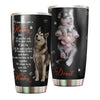 Camellia Personalized Husky Is Friend Stainless Steel Tumbler-Double-Walled Insulation  Cup With Lid Gift For Dog Lover Husky Lover Mom Dog