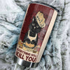 Camellia Personalized Baking Choose Something Fun Stainless Steel Tumbler - Double-Walled Insulation Vacumm Flask - Gift For Black Cat Lovers, Black Cat Day, Baking Fans