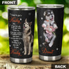 Camellia Personalized Husky Is Friend Stainless Steel Tumbler-Double-Walled Insulation  Cup With Lid Gift For Dog Lover Husky Lover Mom Dog